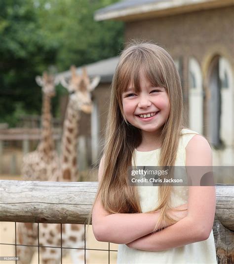 Singer Connie Talbot Feeds The Giraffes As She Takes Part In A News