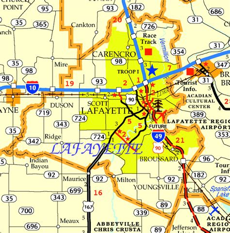 Lafayette Parish Louisiana Citiestowns Broussard Carencro