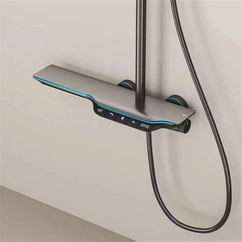 Myn Tiktok Trend Luxury Bathroom Hot Cold Wall Mount Hung Led Digital Display Waterfall Bathroom