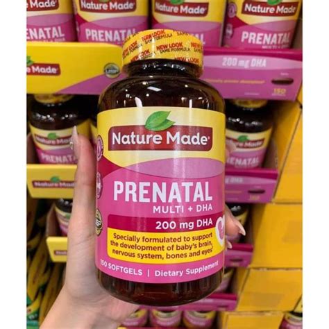 Viên Uống Bổ Bầu Mỹ Nature Made Prenatal Multi Dha 200mg 150 Viên Lazada Vn