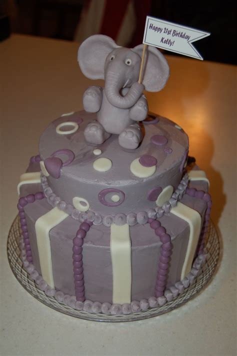 Elephant Birthday Cake Purple Elephant Birthday Cakes Cool Birthday