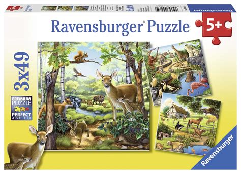 Ravensburger Pussel Vilda Djur 3x49 Bitar Kalaskungen