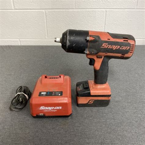 Snap On Ct7850 12 Drive 18v Impact Wrench W Ctb7185 Battery And Ctc720 Charger Used For Sale