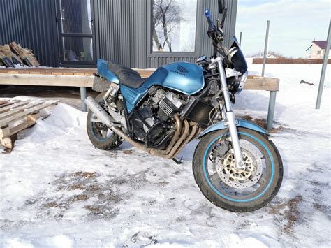 Купить б у Honda CB Super Four карбюратор передач в Уфе синий naked bike года на