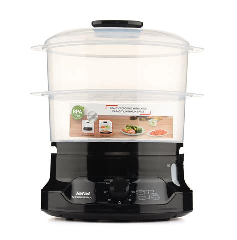 Tefal Steam Cooker, 6L, 800W, Black - eXtra