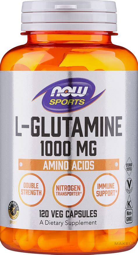 Капсулы "Глютамин", 1000 мг - Now Foods Sports L-Glutamine: купить по ...
