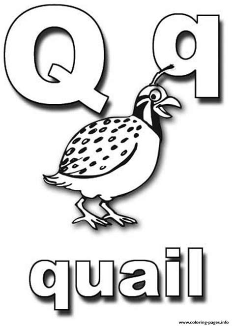 Quail Alphabet S0053 Coloring page Printable