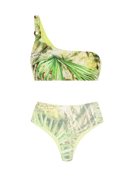 Asymetryczny Top Bikini Tropikalny Wz R Sklep Miss Lou