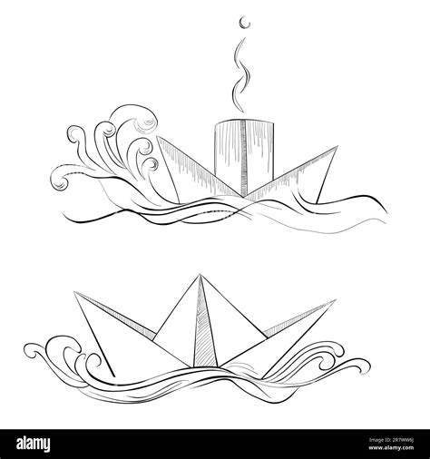 Sketch Of Hand Drawn Ship Stock Vector Image Art Alamy