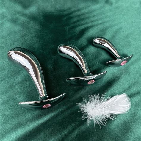 Metal Butt Plug Anal Plug Outdoor Base With Jewel BDSM Anal Etsy