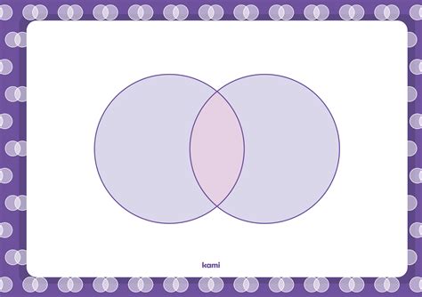 Venn Diagram | Two Circles Purple Landscape for Teachers | Perfect for ...