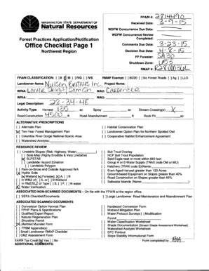 Fillable Online Forest Practices Applicationnotification Fax Email