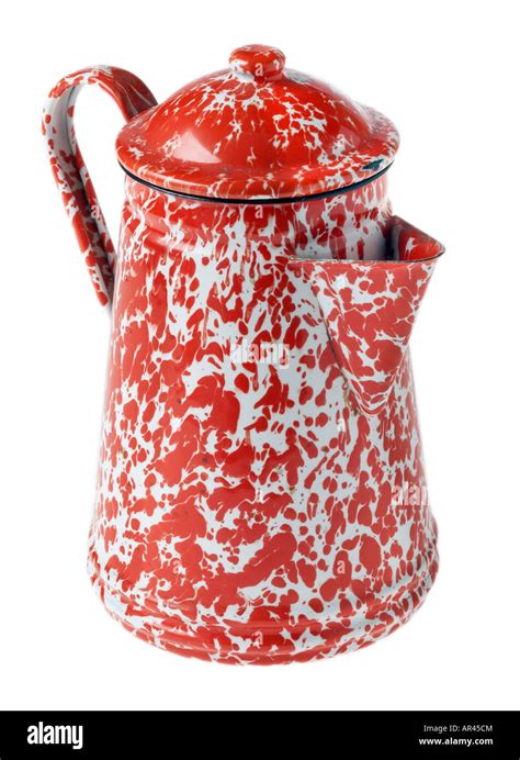 S Graniteware Teapot Stock Photo Alamy