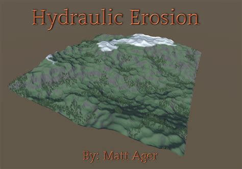 Hydraulic Erosion Simulation By Matthew Ager