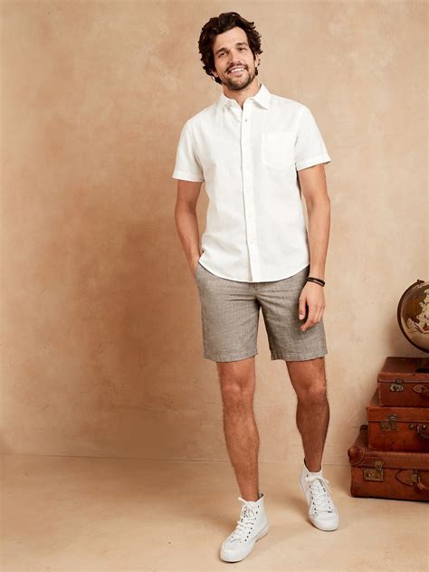 9 Slim Fit Chambray Short Banana Republic Factory