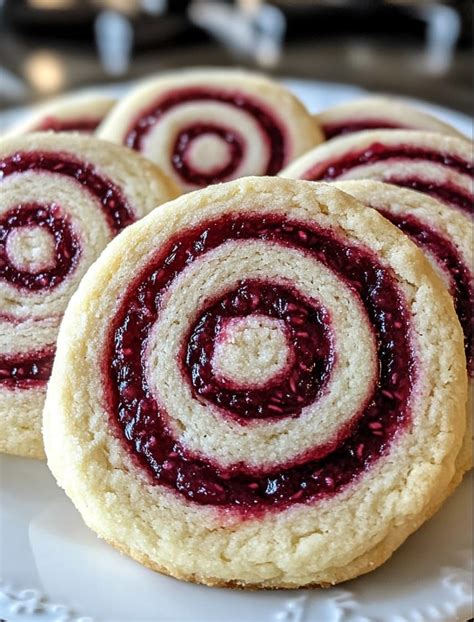 Raspberry Swirl Shortbread Cookies Recipe