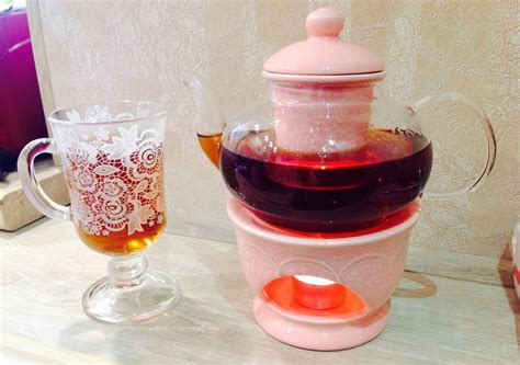 Заварочный чайник с подогревом от греющей свечи: подставка стеклянного ...