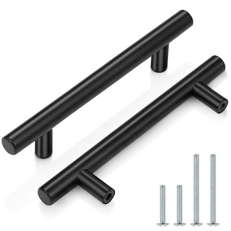 Snapklik.com : Probrico 5 Pack 4 Cabinet Handles Flash Black Cabinet Pulls