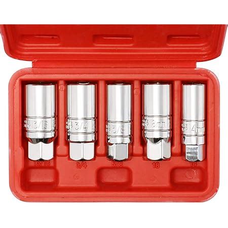 Powerbuilt Inch Drive Spark Plug Socket Set Piece Grey