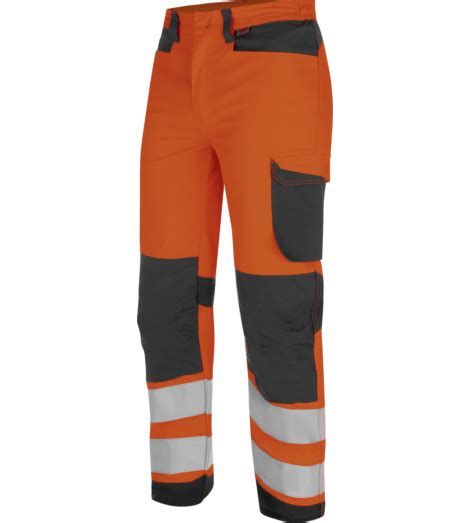 Pantalon Travail Orange Fluo Travaux Publics Wurth Modyf