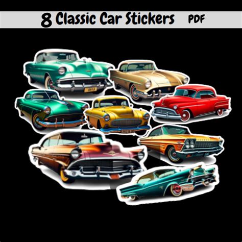 Classic Car Stickers Collection