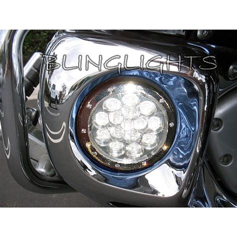 2001 2010 Honda Goldwing Gl1800 Fog Lamp Driving Lights Kit Led Chrome