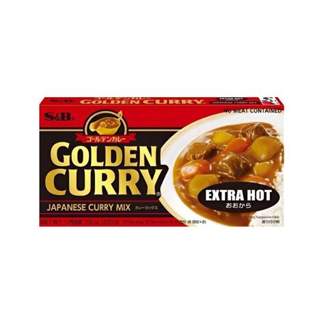 S B Golden Curry Extra Hot G Intense Heat Rich Flavor