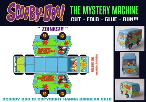 Scooby Doo Mystery Machine Paper Toy