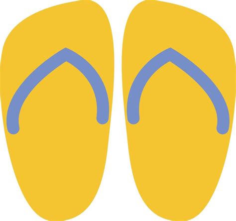 Chanclas amarillas icono de ilustración vector sobre fondo blanco