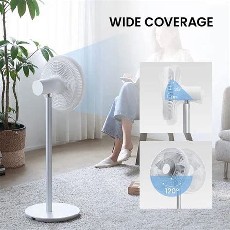 Smartmi Outdoor Oscillating Pedestal Fan 3, 100-Speed Portable Quiet ...