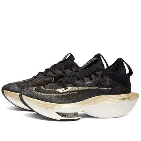 Nike Alphafly 2 Black & Metallic Gold Grain | END.