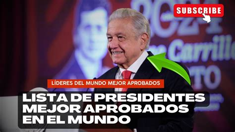 Amlo Segundo Lugar De La Lista De Presidentes Mejor Aprobados En El