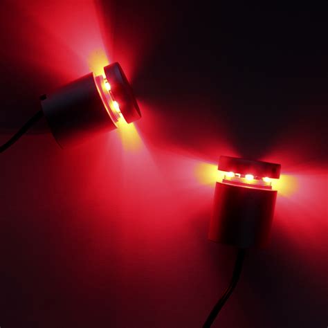 Дистанционный держатель алюминиевый с подсветкой 25×25 КРАСНЫЙ (2 шт ...