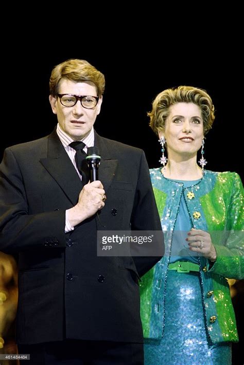 French Designer Yves Saint Laurent And French Actress Catherine