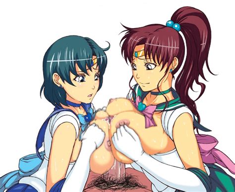 Mercury And Jupiter Double Boob Fuck Sailor Moon Hentai Image