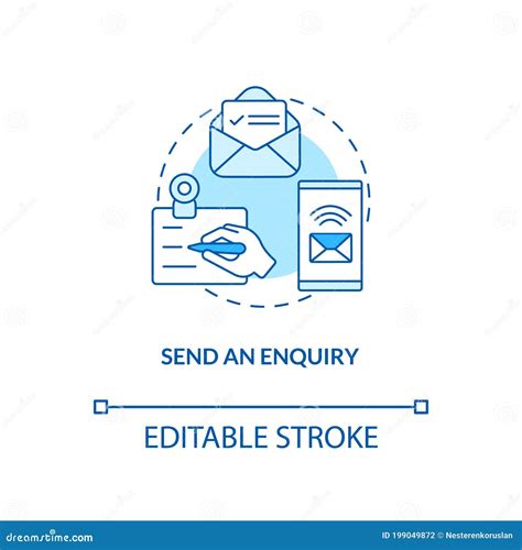 Send An Enquiry Concept Icon Stock Vector Illustration Of Conceptual
