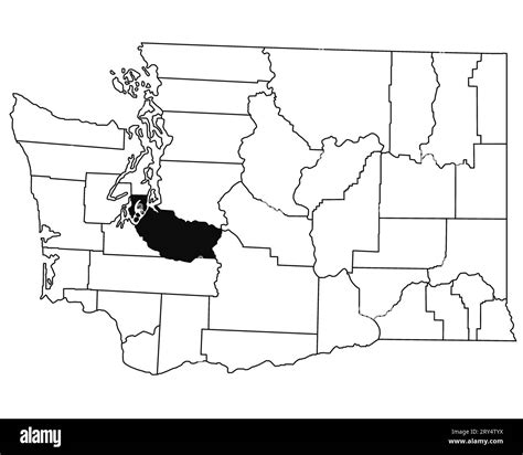 Map Of Pierce County In Washington Dc State On White Background Single