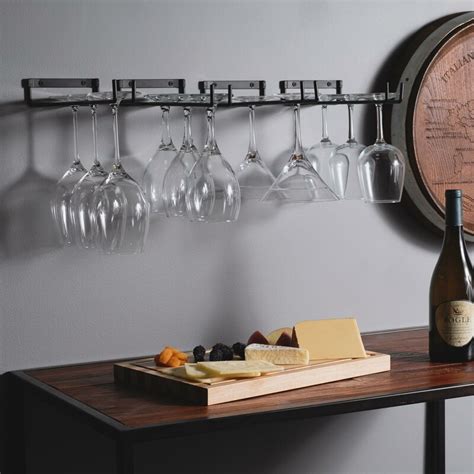 Rebrilliant Wellman Chiraz Hanging Wine Glass Rack And Reviews Wayfairca