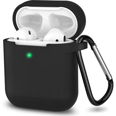 Surlong Airpods Case Cover With Keychain Full Protective Silicone