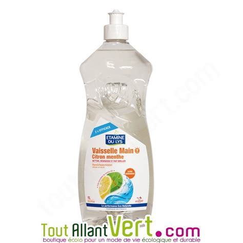 Liquide Vaisselle à la main écologique Citron Menthe bio 1 litre achat