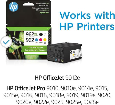 Hp 962xl High Yield Black And Hp 962 Cyan Magenta Yellow Original Ink