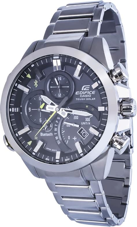 Casio Edifice Tough Solar Eqb D Aer Mens Chronograph With Bluetooth