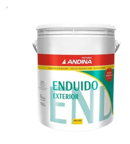 Enduido Exterior Antihongo Pinturas Andina Lts Mercadolibre