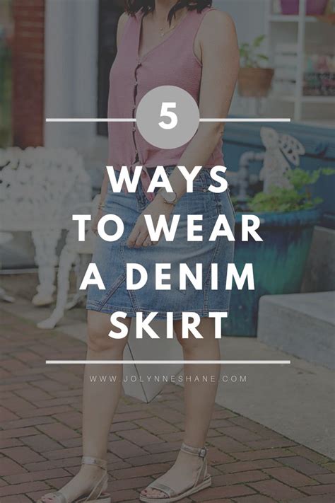 5 Ways to Wear a Denim Skirt for Summer | Jo-Lynne Shane | Denim skirt ...