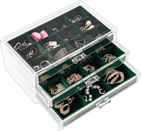 ProCase Earring Holder Organizer Box Valentine S Day Gifts Clear