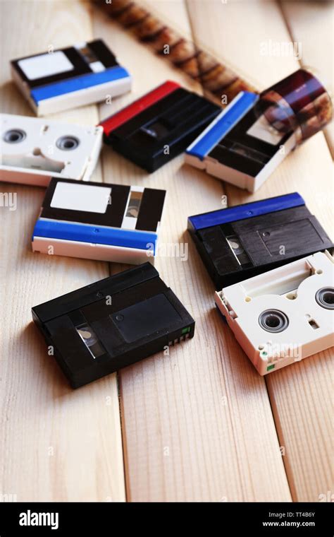 Collection of retro audio tapes, close up Stock Photo - Alamy