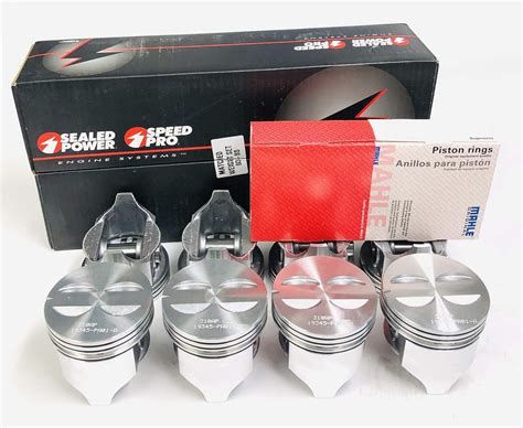 Sealed Power Speed Pro 060 Cast Flat Top Pistons Cast Rings Set Of