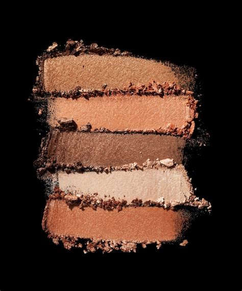 Premium Photo Eye Shadow Shimmering Matte Multi Colored Beige Golden Brown Nude Palette