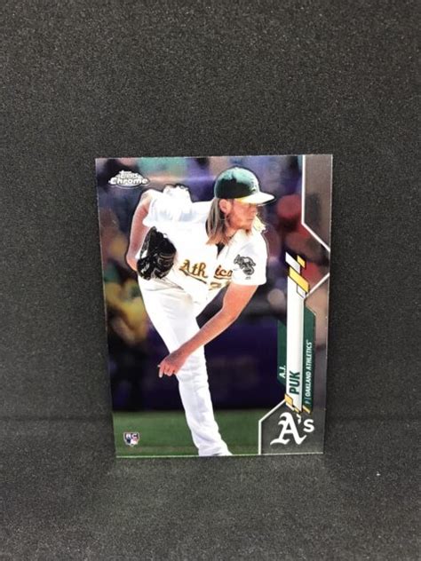 2020 Topps Chrome Baseball AJ A J Puk Rookie Card Oakland Athletics