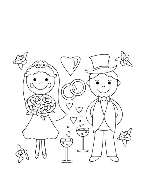 Раскраски Свадьба распечатать бесплатно в формате А4 (19 картинок ...